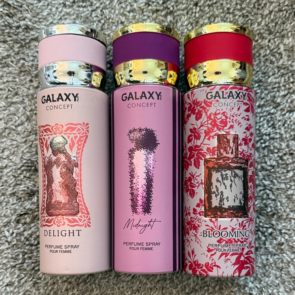 Galaxy Concept Perfumed Deodorant Spray: Delight, Midnight, Blooming